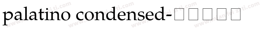 palatino condensed字体转换